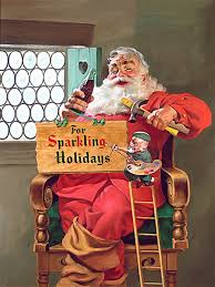 Companies like Coca Cola Commercialized Santa's image to sell products in the 1920's & 30's